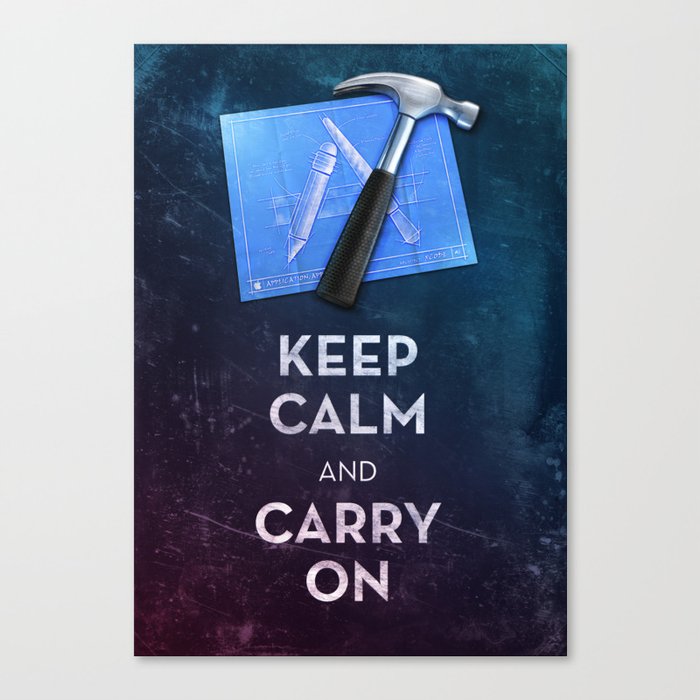 Keep Calm Xcode Canvas Print