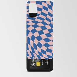 Blue and pink swirl checker 02 Android Card Case