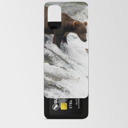 Patience pays off for a fishing grizzly bear Android Card Case
