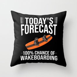 Wakeboarding Wakesurfing Boat Beginner Throw Pillow