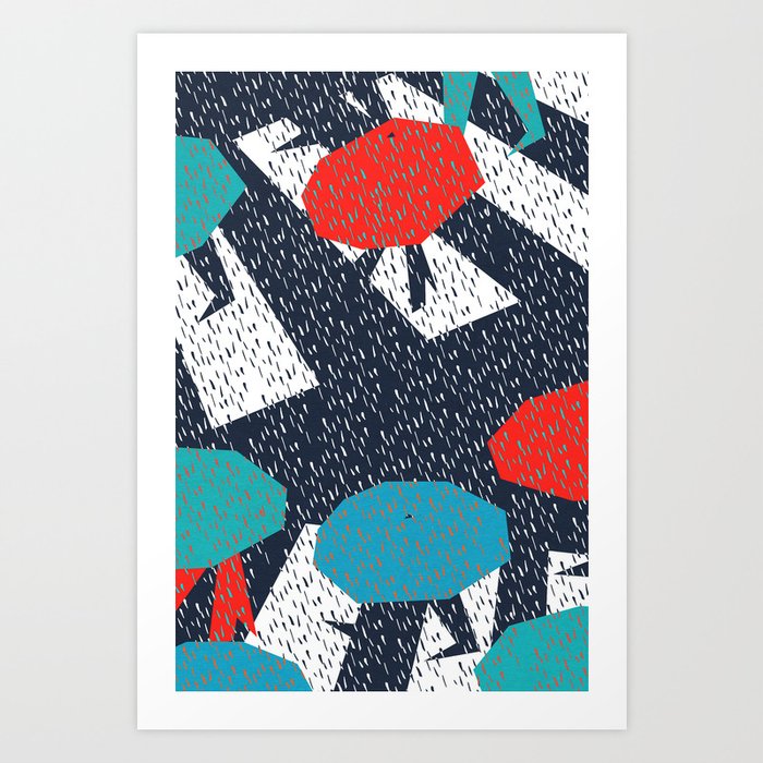 Discover the motif TOKYO UMBRELLA TIME by Yetiland as a print at TOPPOSTER