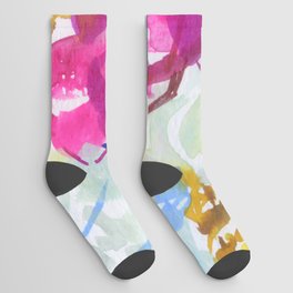 abstract flowers Socks