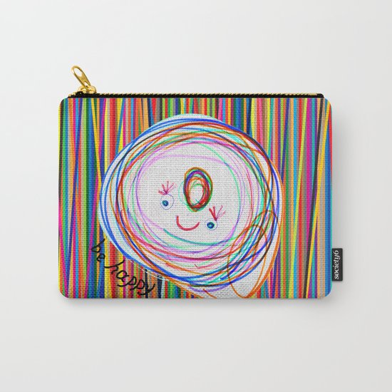 Be Happy | Smile | Stay Child | Kids Painting Carry-All Pouch