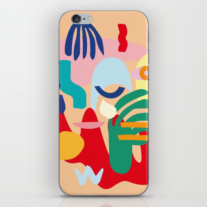 Modern abstract bauhaus Art #modernart #illustration iPhone Skin