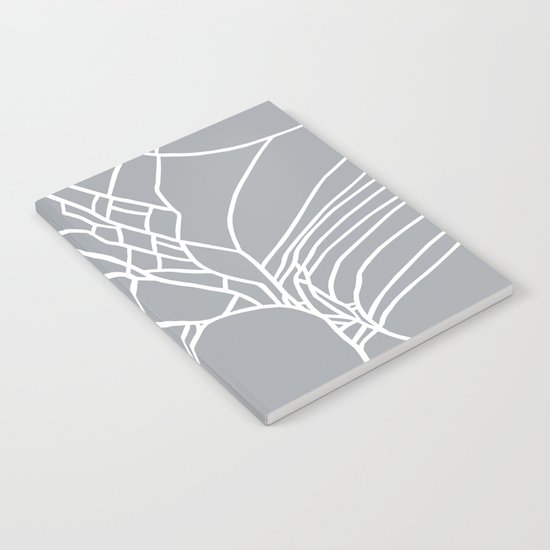 Cracked White on Grey Notebook