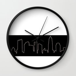 Charlotte, NC Skyline Wall Clock