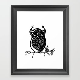 Mamma & Baby Owl Framed Art Print