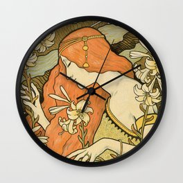 Ermitage Art Nouveau Magazine Wall Clock