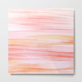 Soft sandy Earth pinks_peach & pale pink palette- watercolor  Metal Print