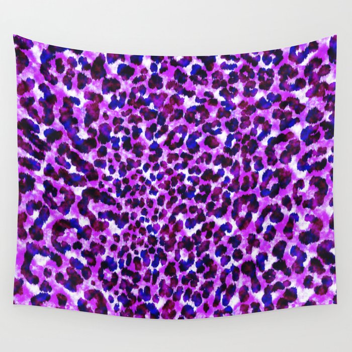 Purple Leopard Wall Tapestry