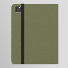 Dark Green Solid Color Hue Shade - Patternless iPad Folio Case