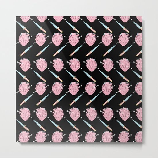 corazones y dagas Metal Print