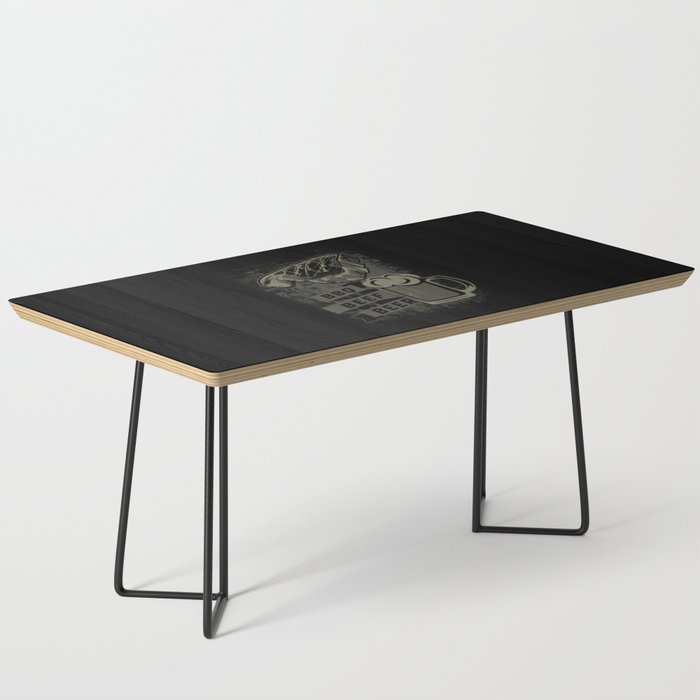 Authentic BBQ Beef Beer Grunge Illustration Coffee Table