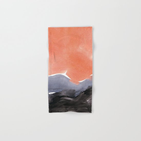 orange blue graphite Hand & Bath Towel