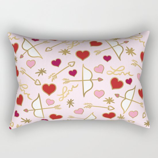 Cupid Love (soft pink) Rectangular Pillow