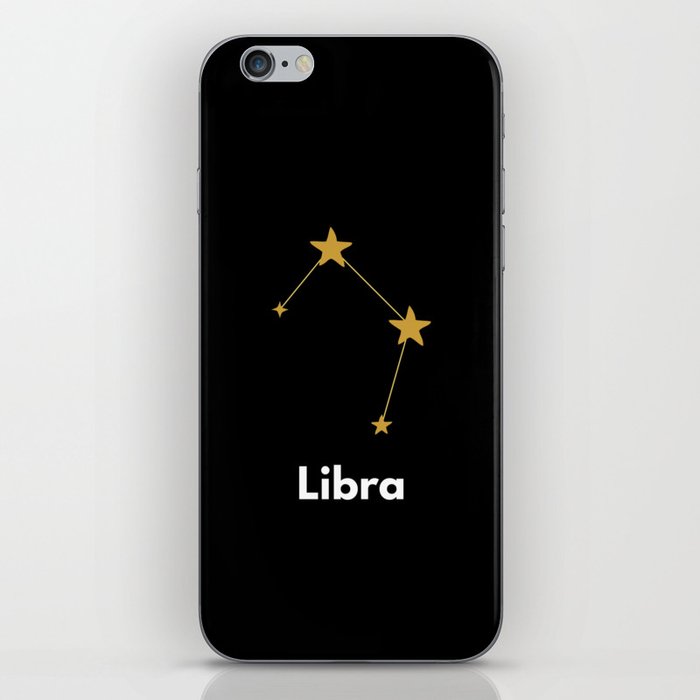 Libra, Libra Zodiac, Black iPhone Skin