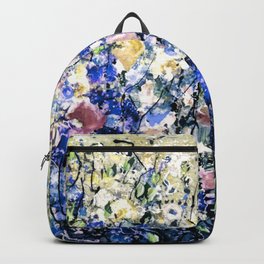 Wall Ar and Products Colorful Flowers Abstract Painting  Backpack