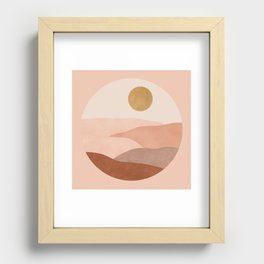 Pink Desert Lanscape Recessed Framed Print