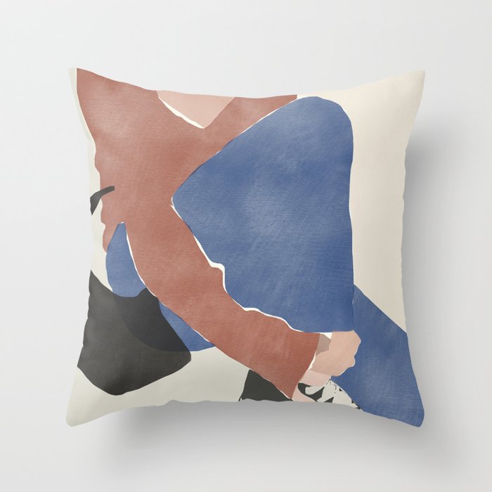 Red and blue casual Throw Pillow