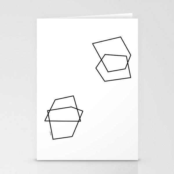 Let S Love Our Shapes No 3 Black White Geometric Minimalist Art Abstract Shape Pattern Stationery Cards By Blackandwhitebylennaarty