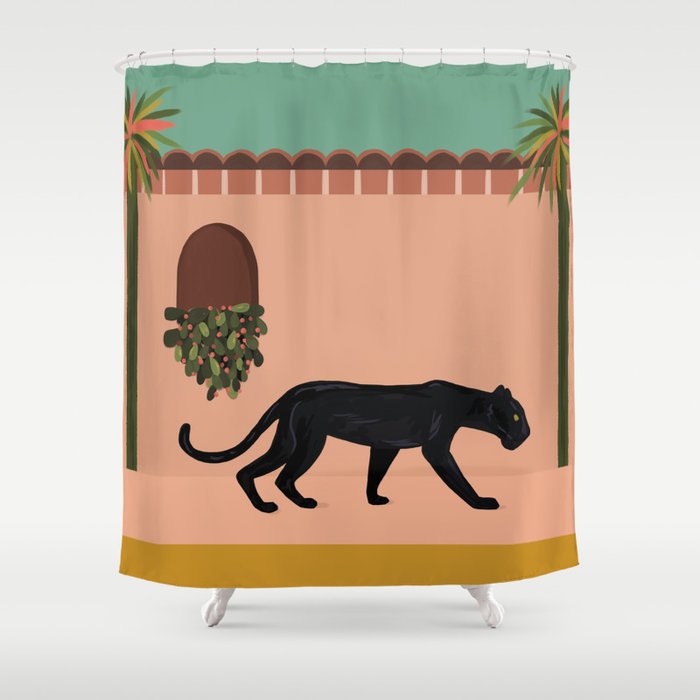 Life as a Panther Shower Curtain