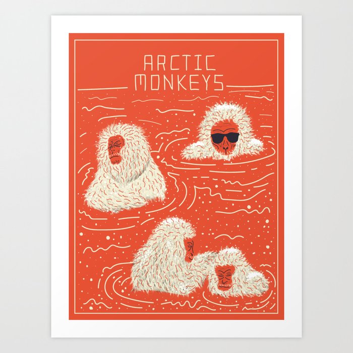 Actual Arctic Snow Monkeys Art Print