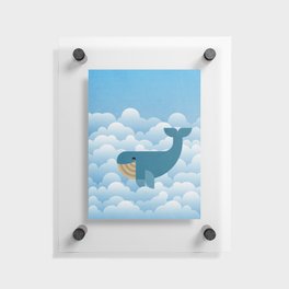 whale & clouds Floating Acrylic Print