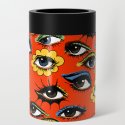 60s Eye Pattern Can Cooler