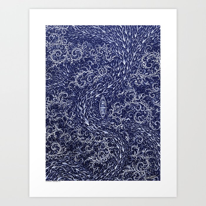 BLACK SEA - BLUE - Visothkakvei Art Print