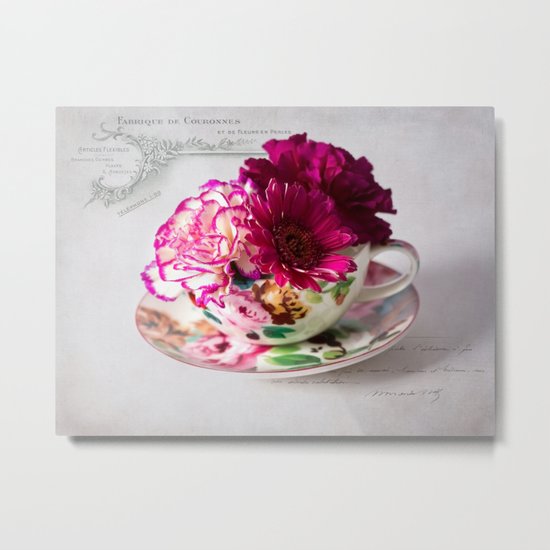 Shabby chic floral Metal Print