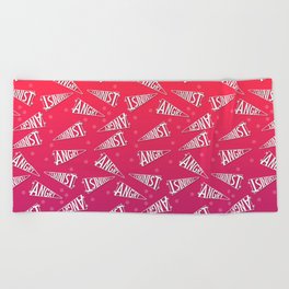 A Pennant for Angry Feminism Beach Towel