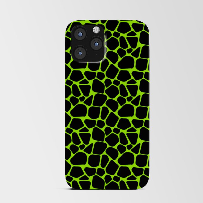 Neon Safari Lime Green & Black iPhone Card Case
