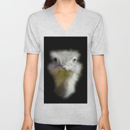 Spiked Ostrich V Neck T Shirt