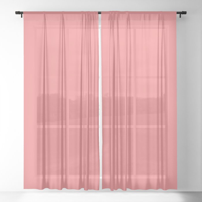 Apple Valley Pink Sheer Curtain