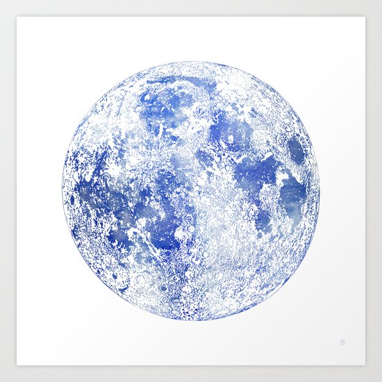 Moon Map Art Print