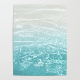 Soft Blue Gray Ocean Dream #1 #water #decor #art #society6 Poster