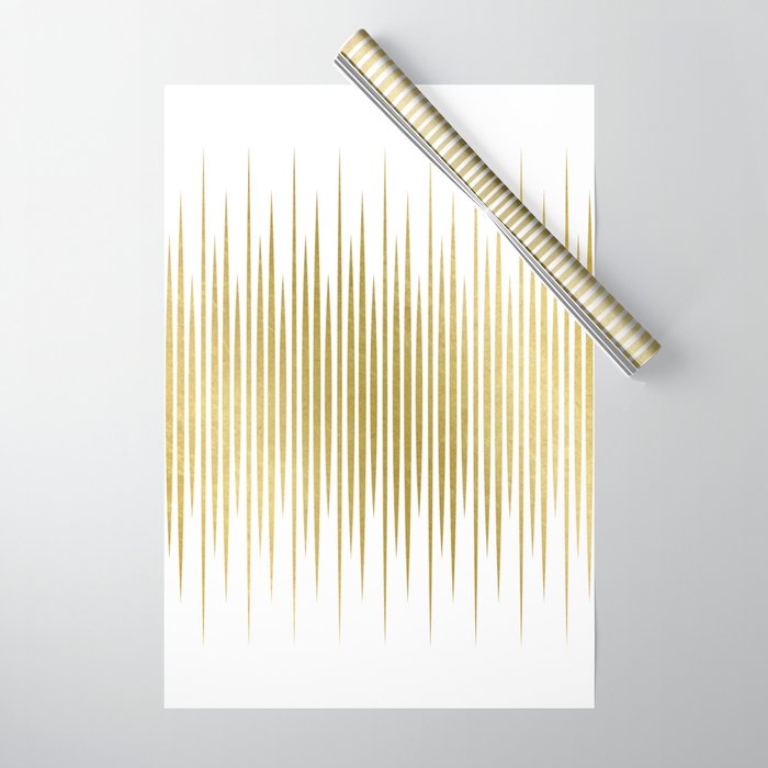 Linear Gold Wrapping Paper