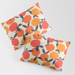 Scattered Peaches in Red and Yellow Pillow Sham