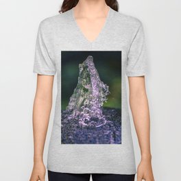 Green and pink Water Art  V Neck T Shirt