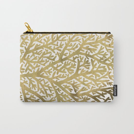Gold Fan Coral Carry-All Pouch