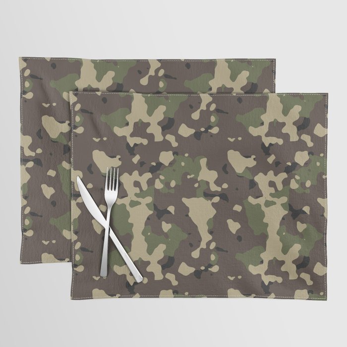 Military Olive Camouflage Placemat