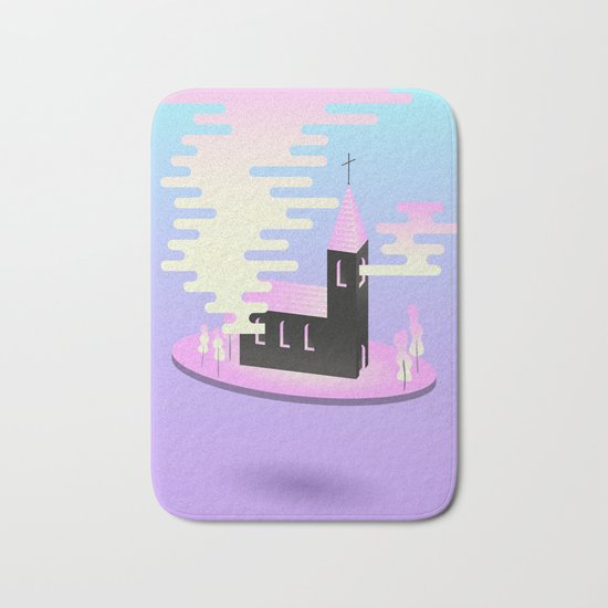 Smoky church Bath Mat