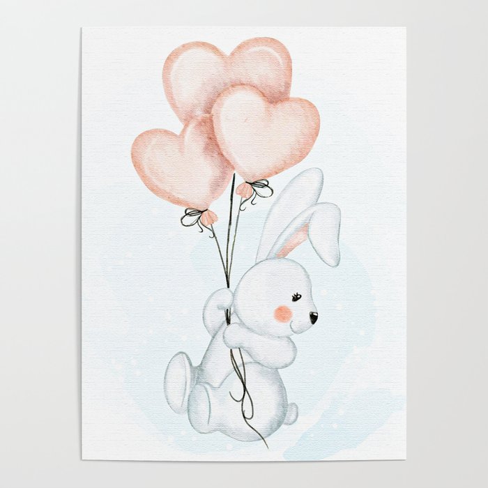 Bunnies Easter Day baby rabbit  Poster
