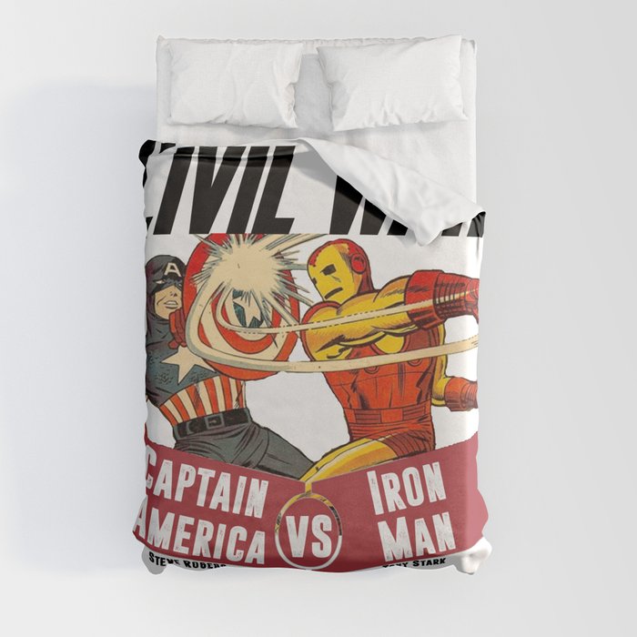 Civil War Fight Duvet Cover