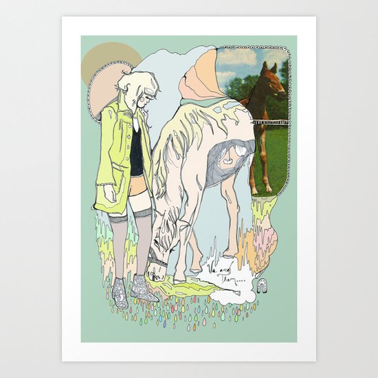 Us and Them: candy (horses) Art Print
