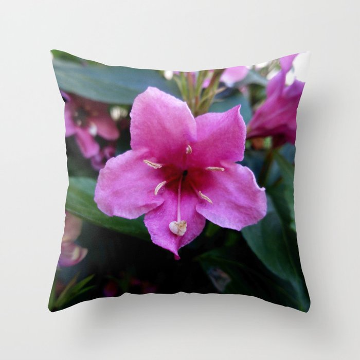 little pink flower Throw Pillow