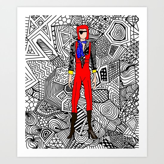 Bowie Fashion 4 Art Print
