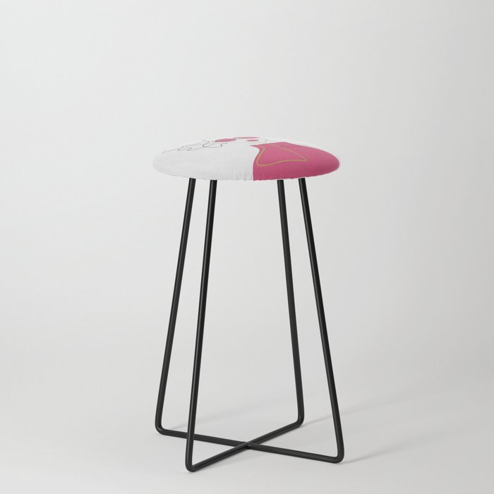 Style The Pink Counter Stool