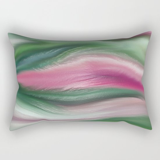 Modern abstract background or texture with flowing wavy lines Rectangular Pillow