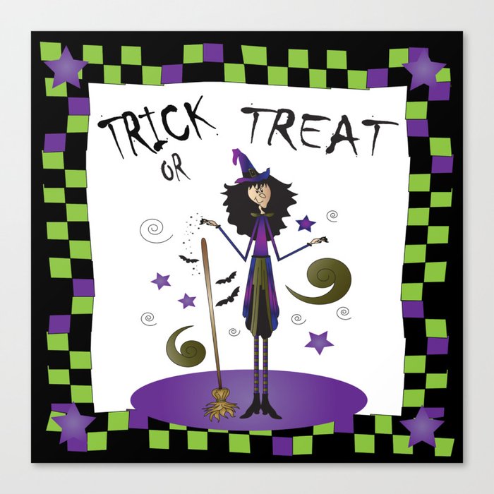 Trick or Treat Witch Canvas Print
